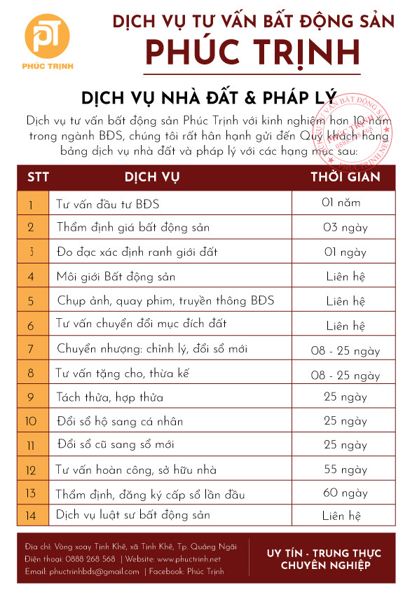 Dịch vụ làm giấy tờ đất của Phúc Trịnh