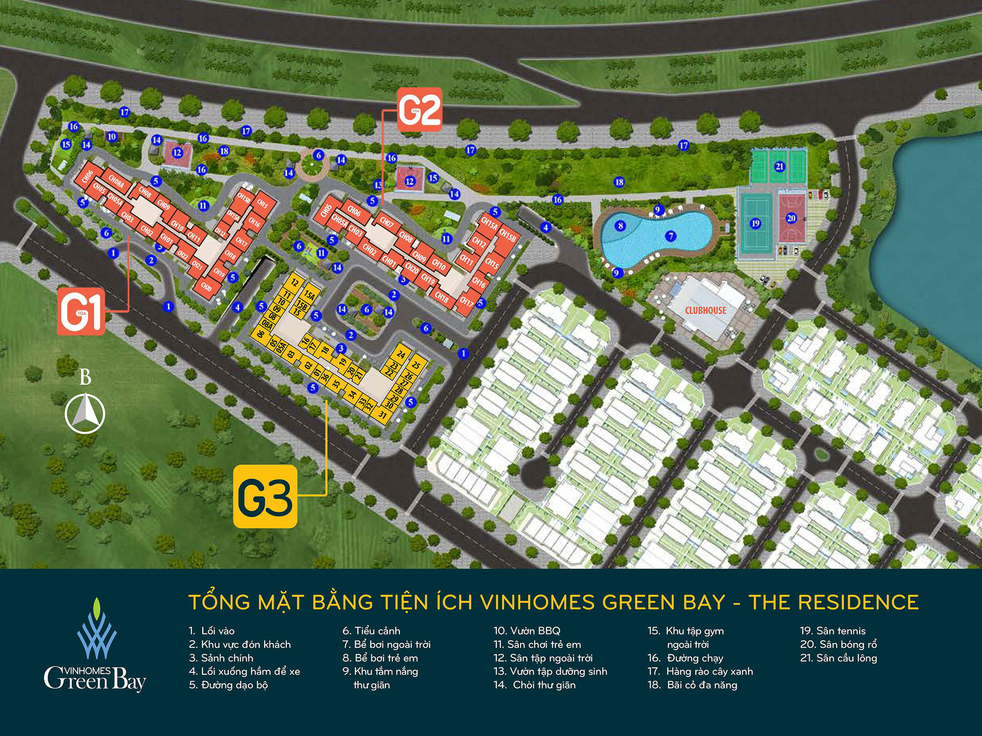 Tòa G1 Vinhomes Green Bay Mễ Trì